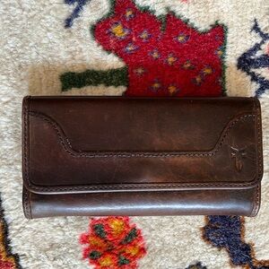 Frye brown leather wallet
